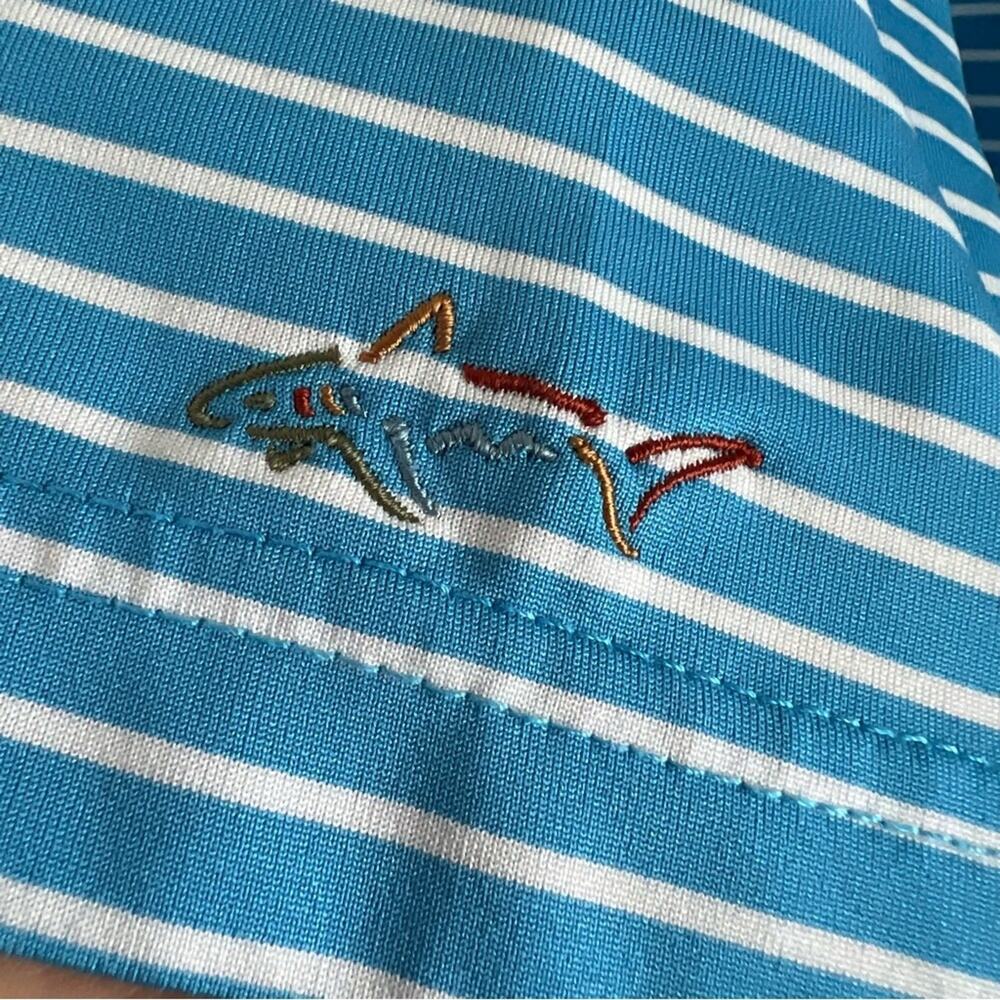 Greg Norman Play Dry Men's Striped Golf Polo Shirt Large - Picture 5 of 6